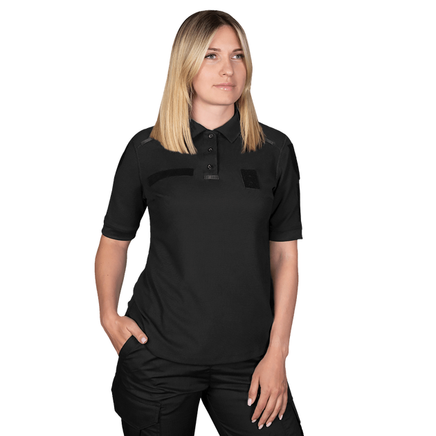 Поло футболка женская тактическая полевая универсальная для силовых структур Camotec 7179(L) Черный TR_7179(L) - изображение 1