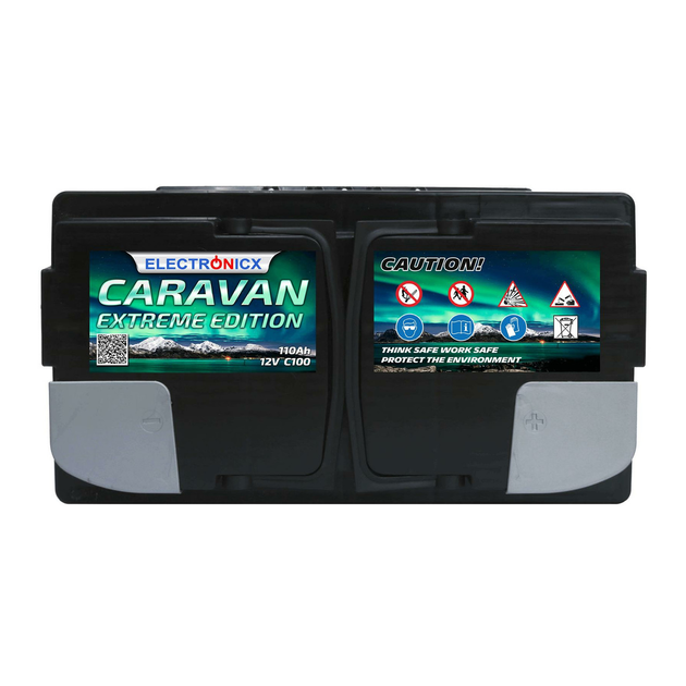 Тяговой гелевый аккумулятор Electronicx 110ah 12v Caravan Extreme Edition GelBatterie Германия - изображение 3