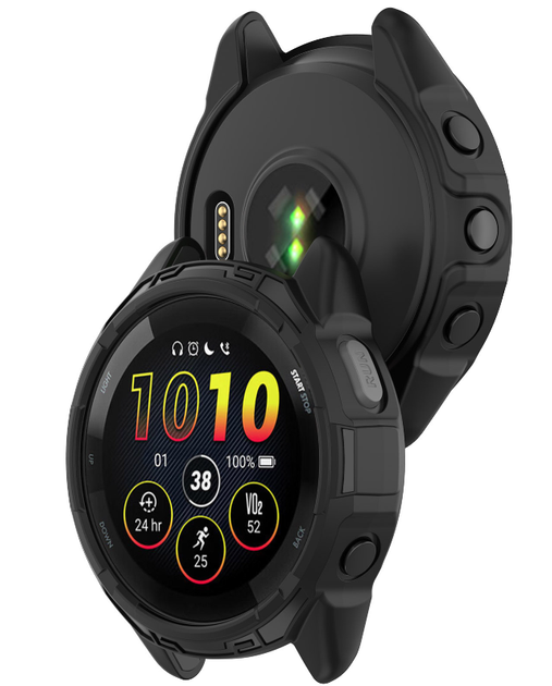 Чехол-бампер DK Силикон Outlines для Garmin Forerunner 265 (black) - изображение 2