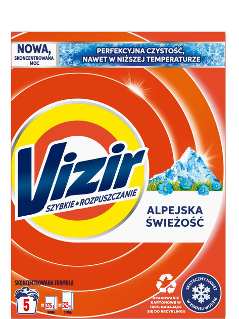 Proszek do prania Vizir Alpine Fresh 275 g (8006540971178) - obraz 1