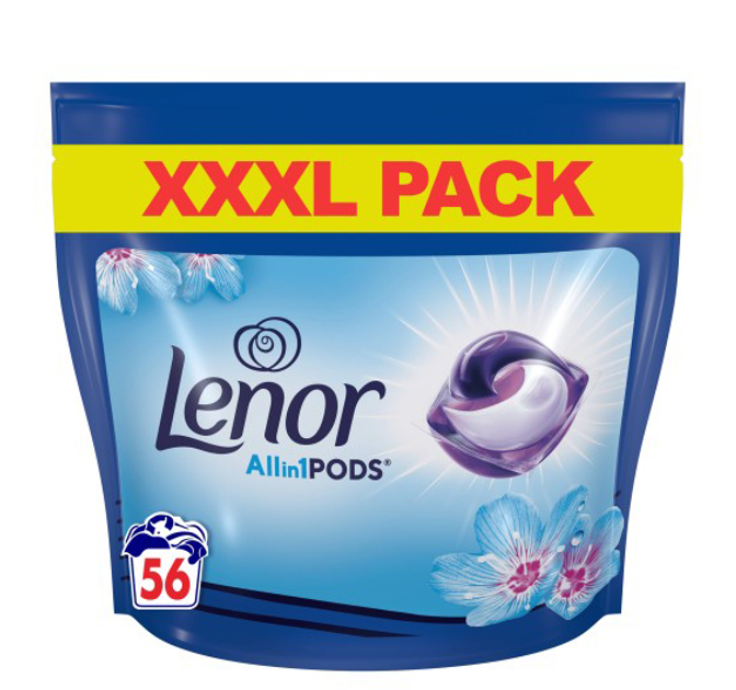Капсули для прання Lenor All-in-1 PODS April Fresh 56 шт (8001090744029) - зображення 1