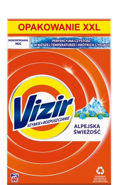 Пральний порошок Vizir Alpine Fresh 3.3 кг (8006540971215) - зображення 1