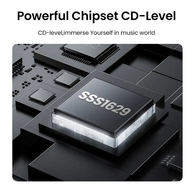 Звуковая внешняя USB карта UGREEN CM129 с регулятором громкости Черный (50599) - изображение 3