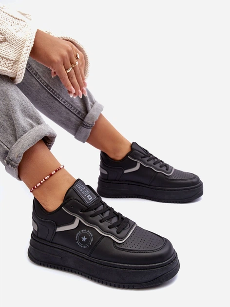 Tenisówki damskie z eko skóry Big Star MM274232 41 Czarne (5900714690700) - obraz 3