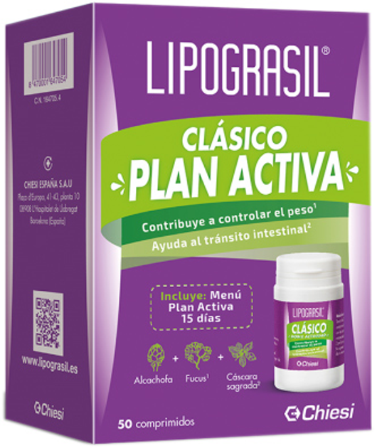 Дієтична добавка Lipograsil Classic 50 таблеток (8470001647054) - зображення 1