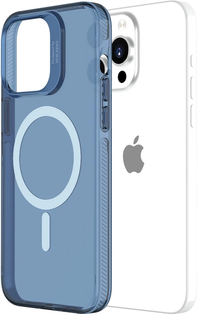 Акція на Панель Vokamo Clear MagSafe для Apple iPhone 15 Pro Max Blue/Transparent від Rozetka