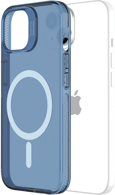 Акція на Панель Vokamo Clear MagSafe для Apple iPhone 15 Blue/Transparent від Rozetka