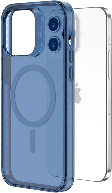 Акция на Панель Vokamo Smult MagSafe для Apple iPhone 15 Pro Max Blue от Rozetka