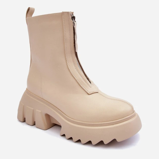 Жіночі ботильйони Kusma 40 Бежеві (5905677921861) - зображення 4