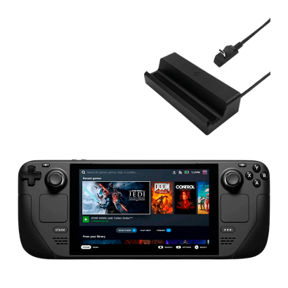 Набор Консоль Valve Steam Deck OLED 1TB Black + Док-Станция Dock