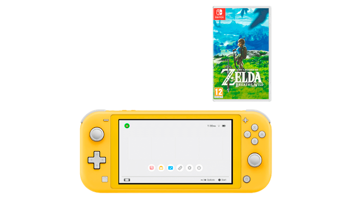 Набор Консоль Nintendo Switch Lite 32GB Yellow Б/У + Игра The Legend of Zelda Breath of The Wild Русская Озвучка - изображение 2