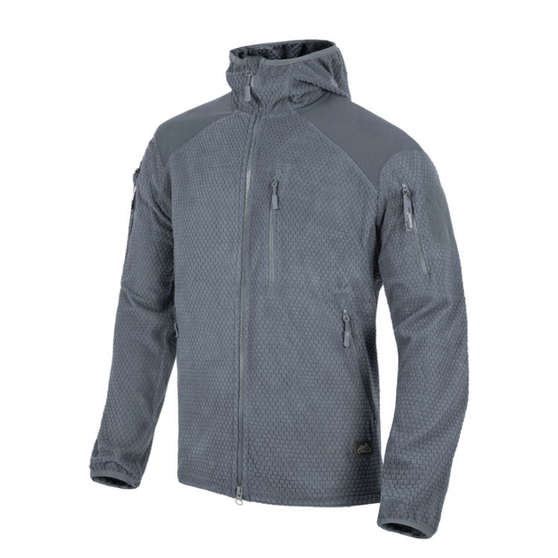 Кофта флисовая Helikon-Tex Alpha Hoodie Jacket Grid Fleece Shadow Grey S - изображение 1