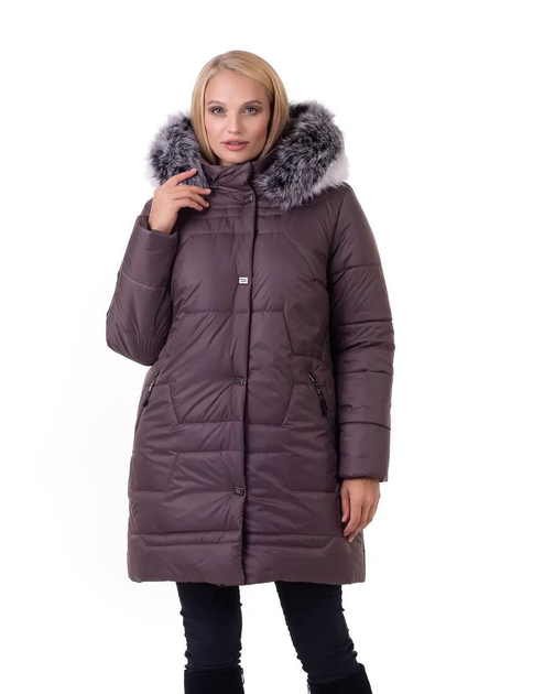 Пуховик женский зимний большого размера UF-fashion LRD-164 чбк 58 ...