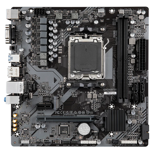 Материнська плата Gigabyte A620M S2H Socket AM5/AMD/Micro-ATX/1хHDMI/1хDisplayPort - Фото 2 Материнська плата Gigabyte A620M S2H Socket AM5/AMD/Micro-ATX/1хHDMI/1хDisplayPort - зображення 2