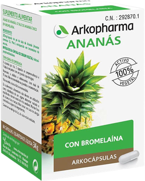 Naturalny suplement Arkopharma Ananas 84 kapsułki (8470002928701) - obraz 1