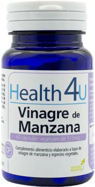 Naturalny suplement H4u Vinagre De Manzana Vegetales De 515 mg 60 kapsułek (8436556086328) - obraz 1