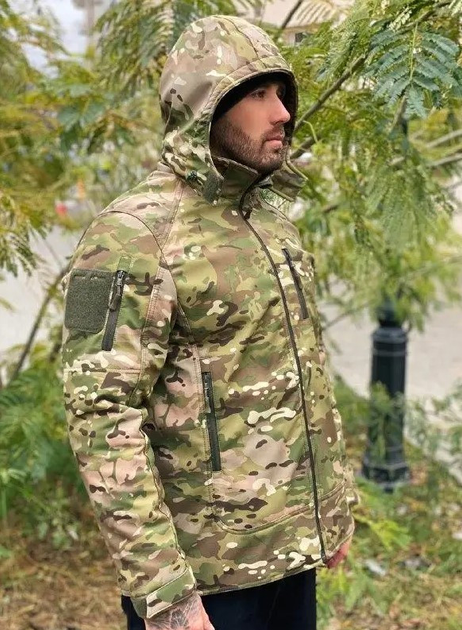 Тактическая куртка Combat Soft Shell К153 Мультикам 2ХL - изображение 1