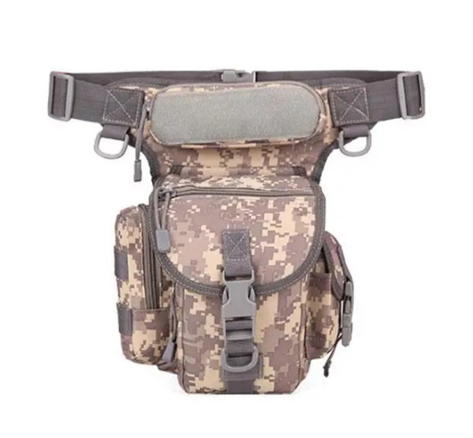 Тактическая сумка на бедро, на ногу, мужская, армейская Серый пиксель D3-0005-B5 - изображение 2