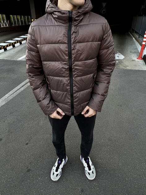 Куртка мужская весенняя с капюшоном Rainbow23 XL коричневая от продавца ...