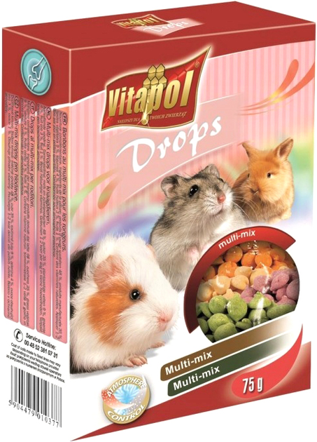 Dropsy dla gryzoni Vitapol mix 75 g (5904479010377) - obraz 1