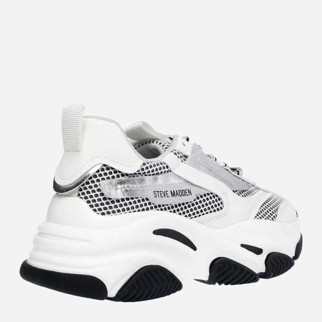 Sneakersy damskie na wysokiej platformie Steve Madden Possession Sneaker SM11001910-04D 40 25.4 cm Białe (8720236747082) - obraz 3