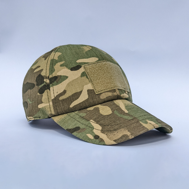 Військова кепка все камуфляжна бейсболка мультикам з лепучкою на лобі 60 - зображення 1