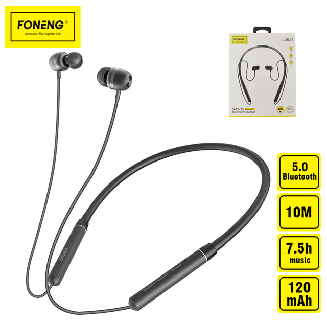 Беспроводные наушники на шею FONENG Silicom Rober Neckband BL31 купить ...