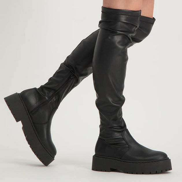 Жіночі ботфорти Steve Madden Esmee Boot SM11001585-001 39 24.6 см Чорні (8720236276469) - зображення 5