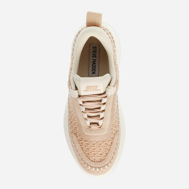 Sneakersy damskie na wysokiej platformie Steve Madden Doubletake Sneaker SM11002798-750 37 23 cm Beżowe (8720857224689) - obraz 6