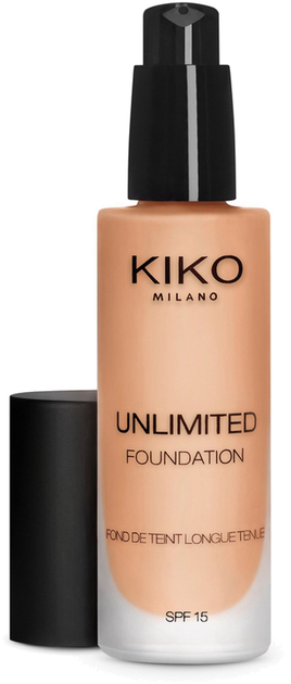 Podkład Kiko Milano Unlimited Foundation SPF 15 Warm Beige 30 trwały 30 ml (8025272627528) - obraz 1