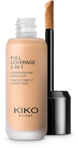 Podkład-korektor Kiko Milano Full Coverage 2-In-1 Warm Beige 60 mocno kryjący 25 ml (8025272636513) - obraz 1