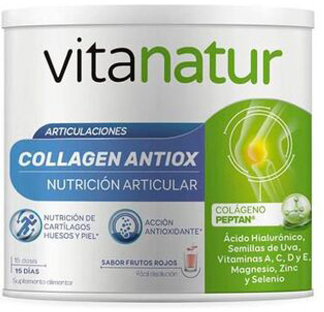 Suplement diety Diafarm Vitanatur Collagen Antiox Plus 180 g (8424657742199) - obraz 1