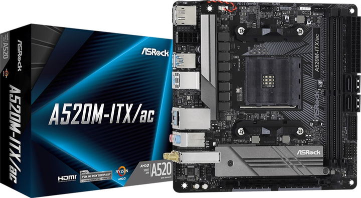 Материнська плата ASRock A520M-ITX/ac (AM4, AMD A520, PCI-Ex16) - зображення 5