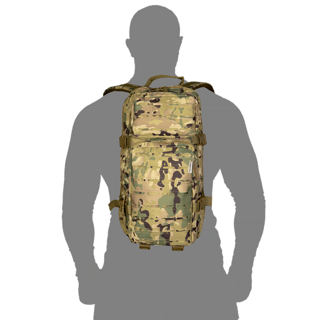 Рюкзак тактический полевой универсальный маскировочный рюкзак для силовых структур Мультикам 25л 7127 (SK-N7127S) - изображение 2