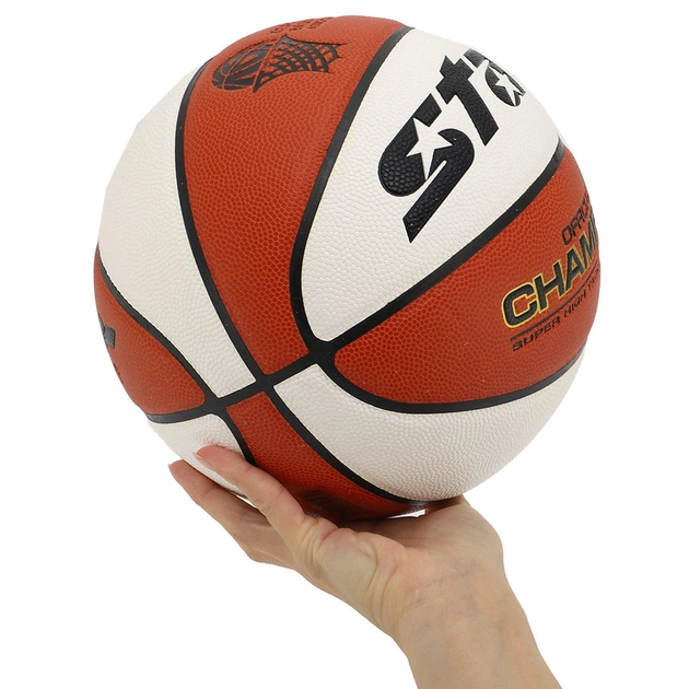 М'яч баскетбольний STAR CHAMPION BB316-25 №6 PU помаранчевий-білий - изображение 5