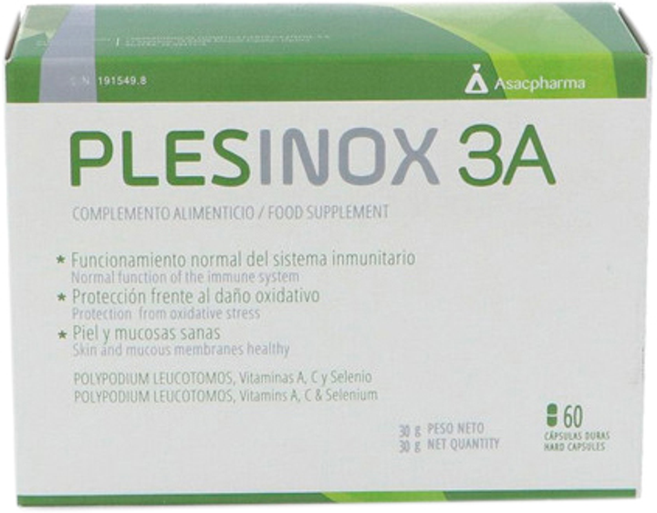 Suplement diety Asacpharma Plesinox 3A 60 kapsułek (8430795006277) - obraz 1