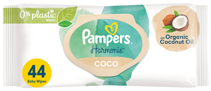 Chusteczki nawilżane Pampers Harmonie Coco 44 szt (8006540815533) - obraz 1