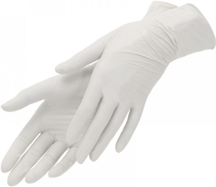 Перчатки медицинские Medicare латексные смотровые текстурированные опудренные размер S 50 пар Белые (4820118177038) - изображение 2