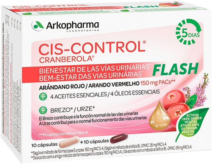Suplement diety Arkopharma Cis-Control Cranberola Flash 20 kapsułek (3578830112684) - obraz 1