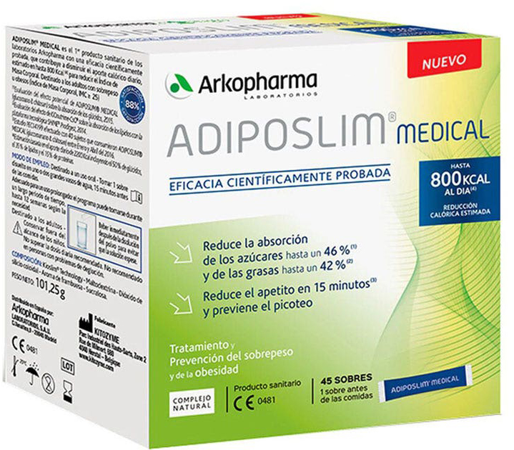 Suplement diety Arkopharma Adiposlim Medical 45 Satches (3578830135645) - obraz 1