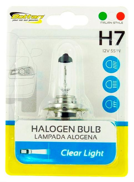 Żarówka samochodowa Bottari Clear light Halogenowa H7 12 V 55 W (8052194350012) - obraz 1