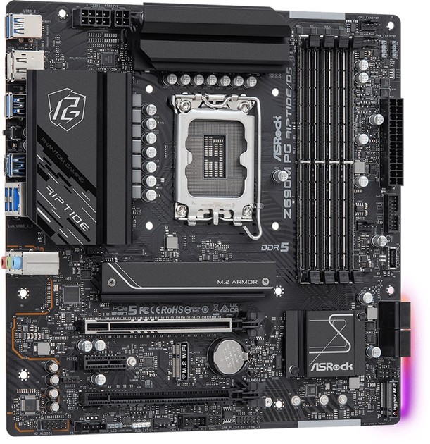 Płyta główna ASRock Z690M PG Riptide/D5 (s1700, Intel Z690, PCI-Ex16) - obraz 2