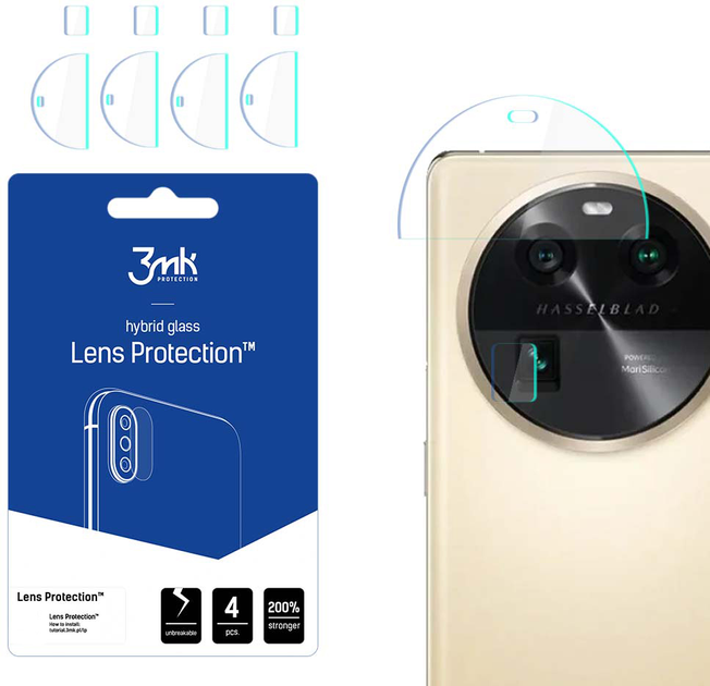 Zestaw szkieł hartowanych 3MK Lens Protection na aparat Oppo Find X6 4 szt (5903108519847) - obraz 1