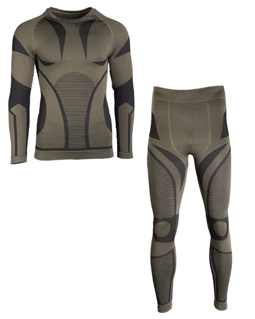 Термобілизна тактична Mil-Tec Еластична XXL-3XL Олива, Чорна UNKTIONSUNTERWÄSCHE PERFORMANCE OLIV (11225001-003-XXL-3XL) - Фото 1 Термобілизна тактична Mil-Tec Еластична XXL-3XL Олива, Чорна UNKTIONSUNTERWÄSCHE PERFORMANCE OLIV (11225001-003-XXL-3XL) - зображення 1