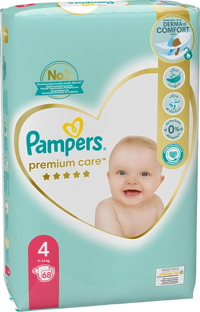 Pieluchy Pampers Premium Care Rozmiar 4 (9-14 kg) 68 szt (8001841104959) - obraz 3