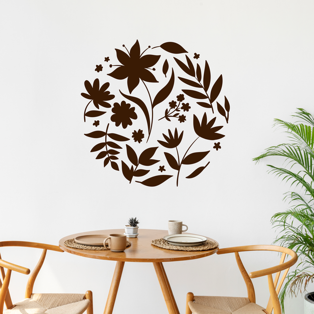 Виниловые наклейки дерево/цветы на стену купить в Украине - DesignStiсkers