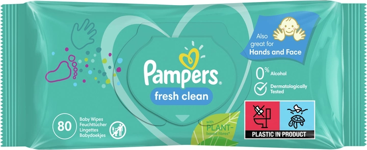 Chusteczki nawilżane Pampers Fresh Clean 80 szt (8001841077598) - obraz 2