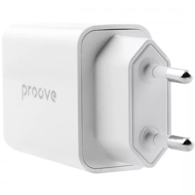 Сетевое зарядное устройство Proove Rapid 20W Adapter Type C + USB White - изображение 3