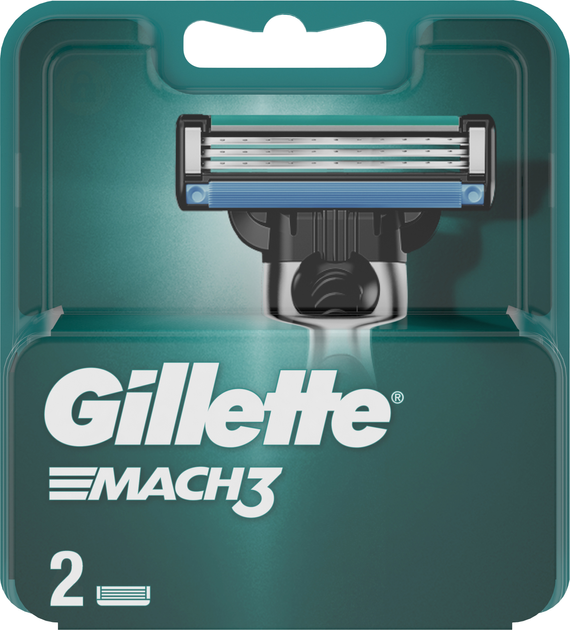Wymienne wkłady (ostrza) do golenia dla mężczyzn Gillette Mach3 2 szt (3014260251970) - obraz 2