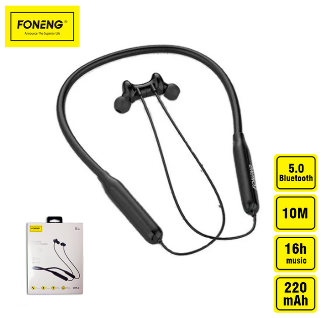 Навушники бездротові для спорту, на шию, вакуумні FONENG NECKBAND SPORT BL34 - Фото 1 Навушники бездротові для спорту, на шию, вакуумні FONENG NECKBAND SPORT BL34 - зображення 1